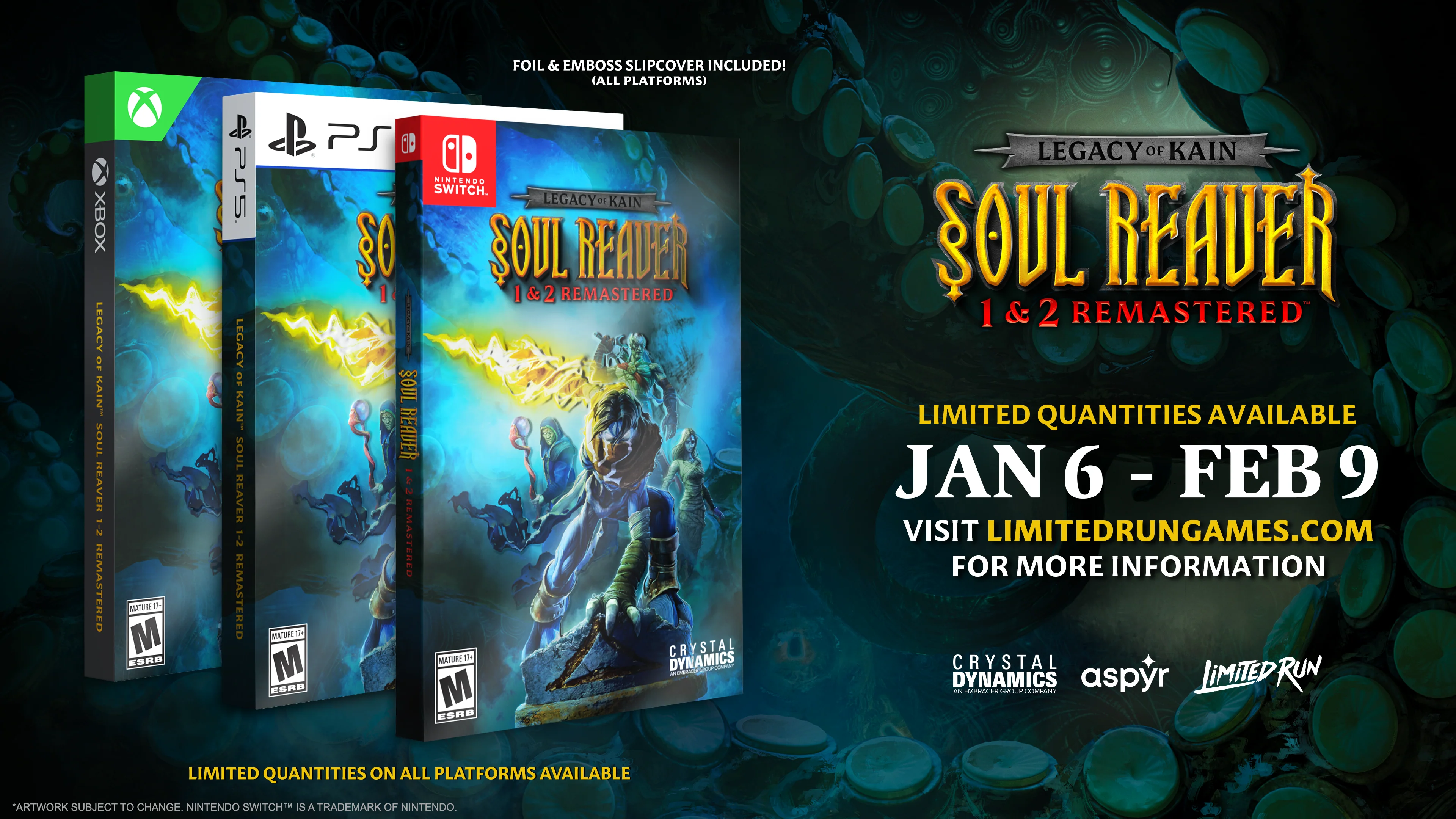 Legacy of Kain⢠Soul Reaver 1 & 2 Remastered Standard Edition (Switch, PS5, Xbox)