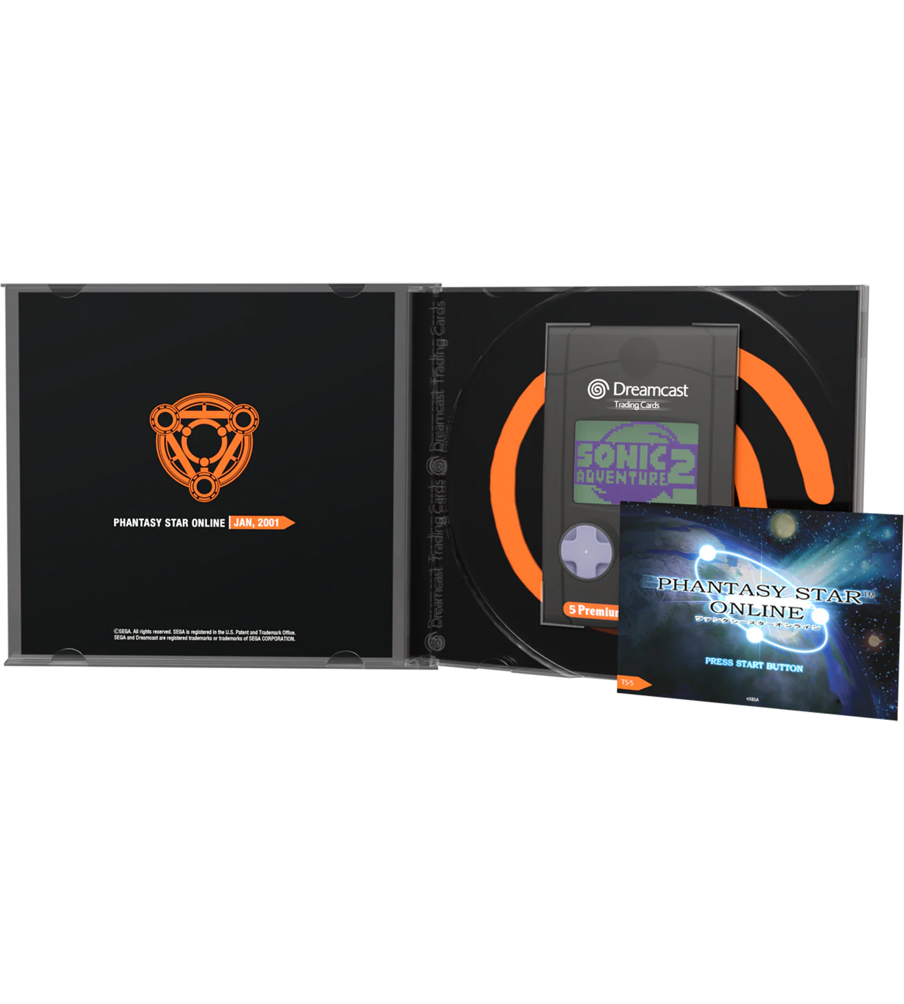Phantasy Star Online Commemorative Game Case Trading Card Bundle