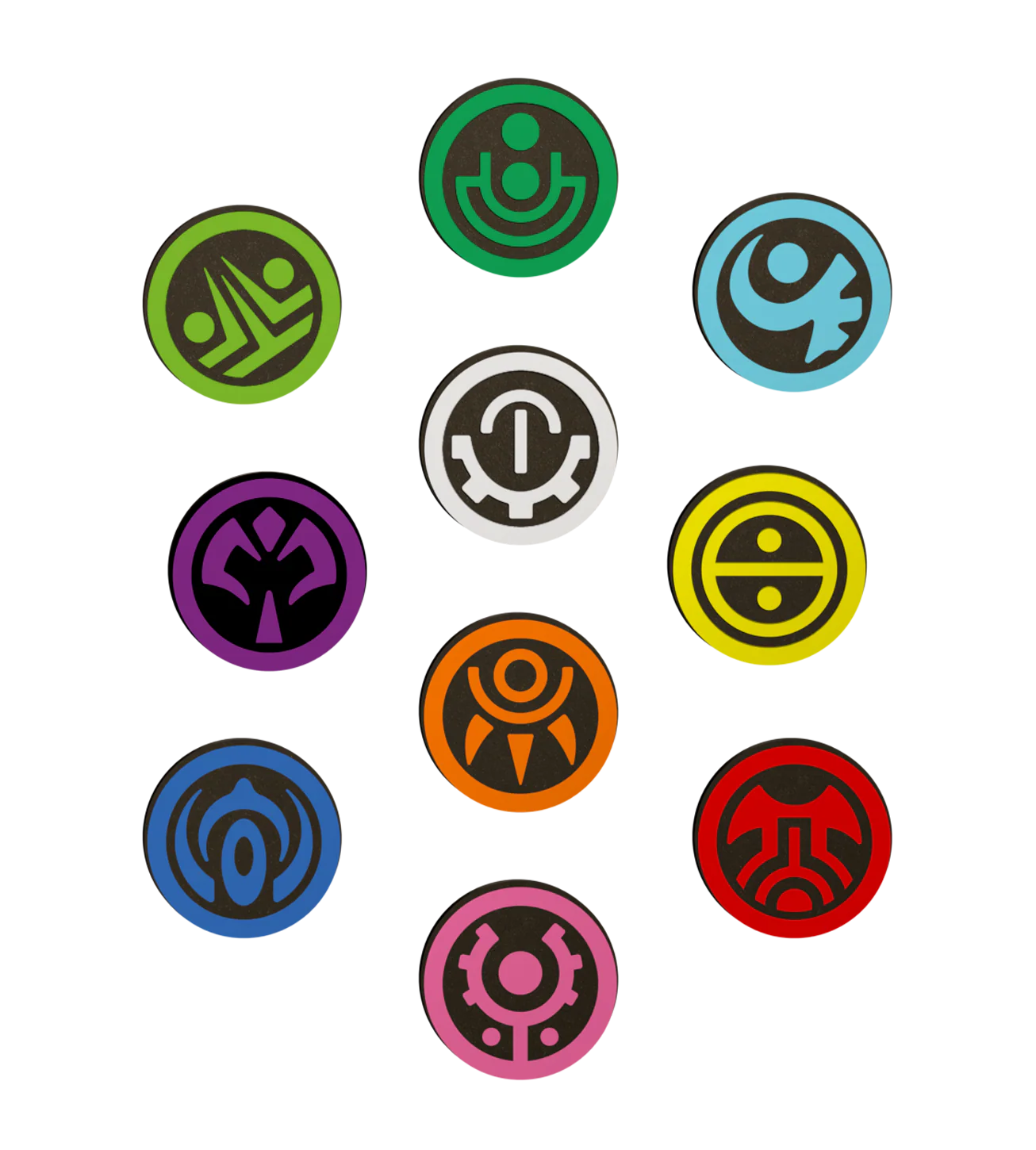Phantasy Star Online Section ID Enamel Pin Set