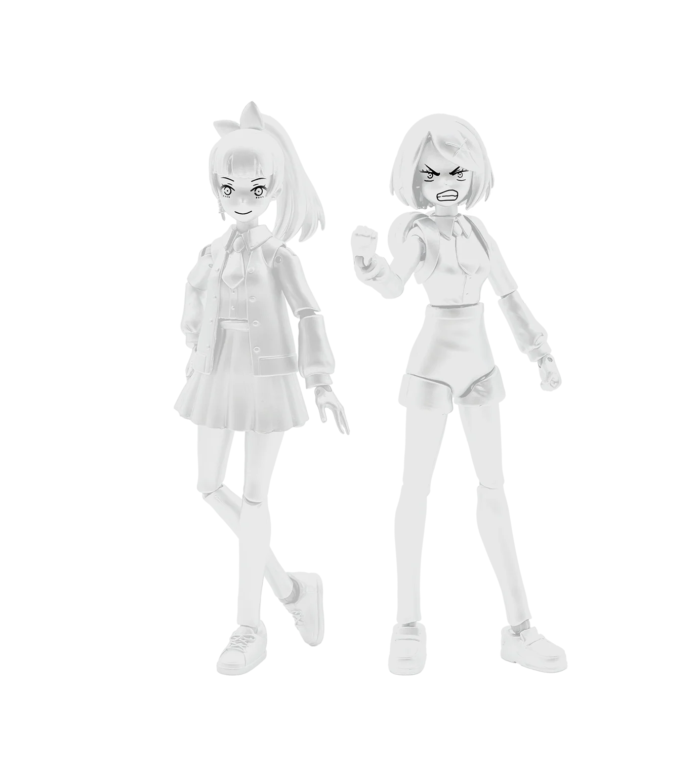 River City Girls 2 Figure Sets White