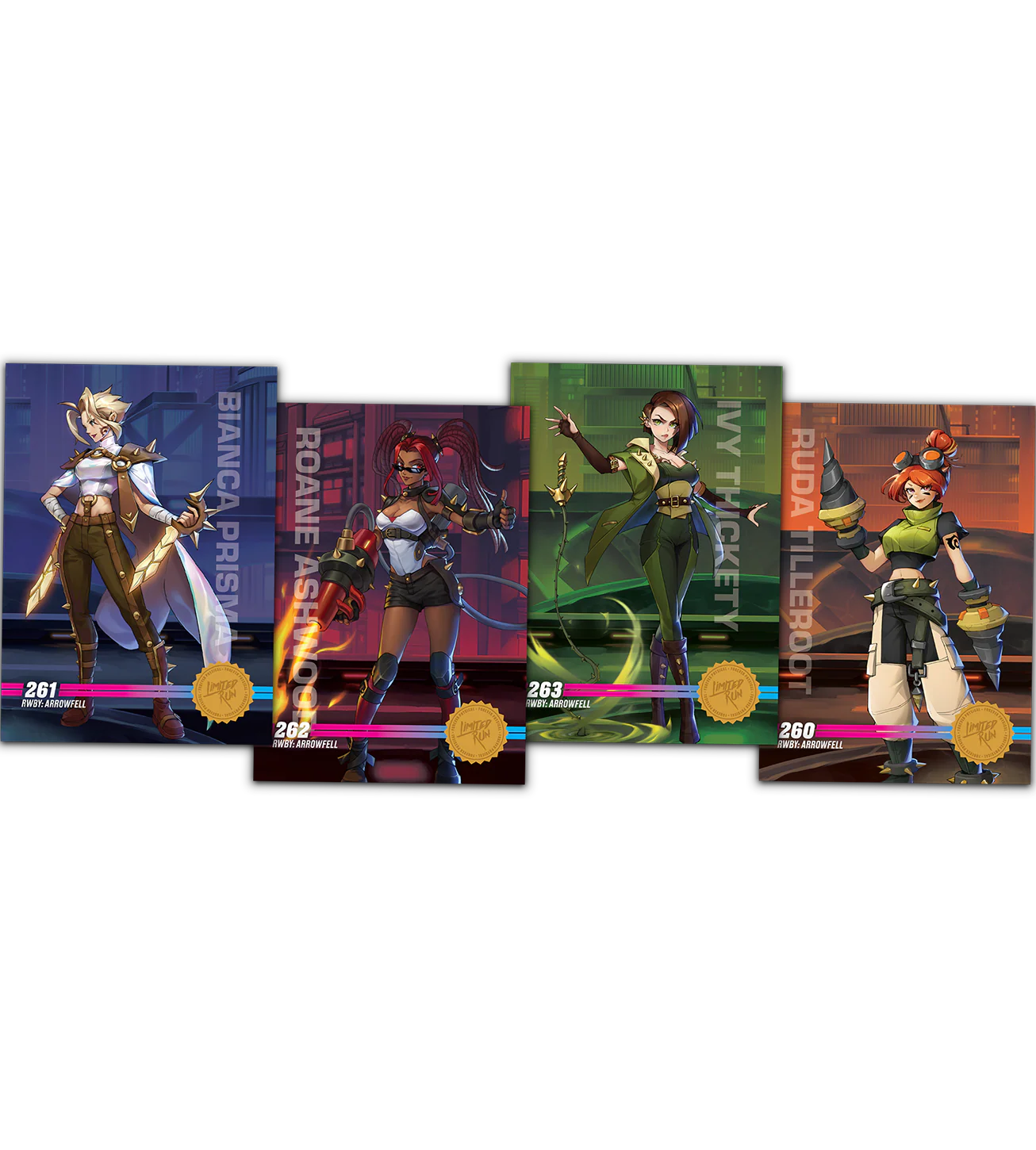 RWBY Arrowfell Team BRIR Trading Card Set