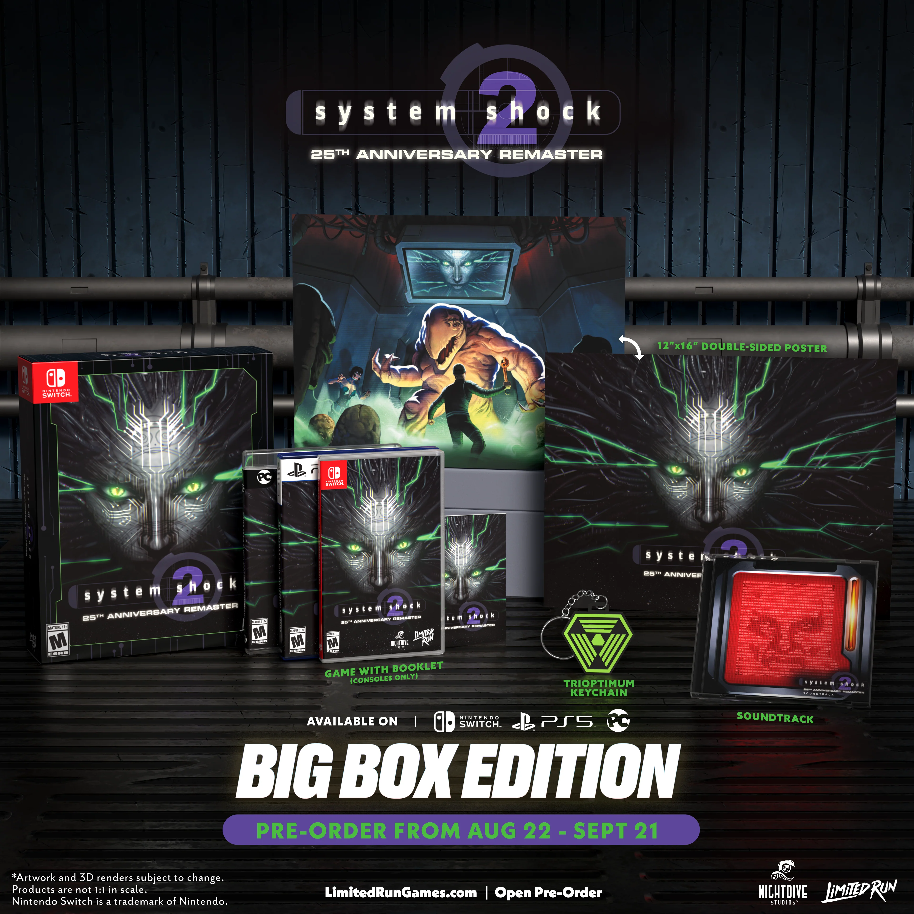System Shock 2: 25th Anniversary Remaster Big Box Edition (Switch, PS5, PC)