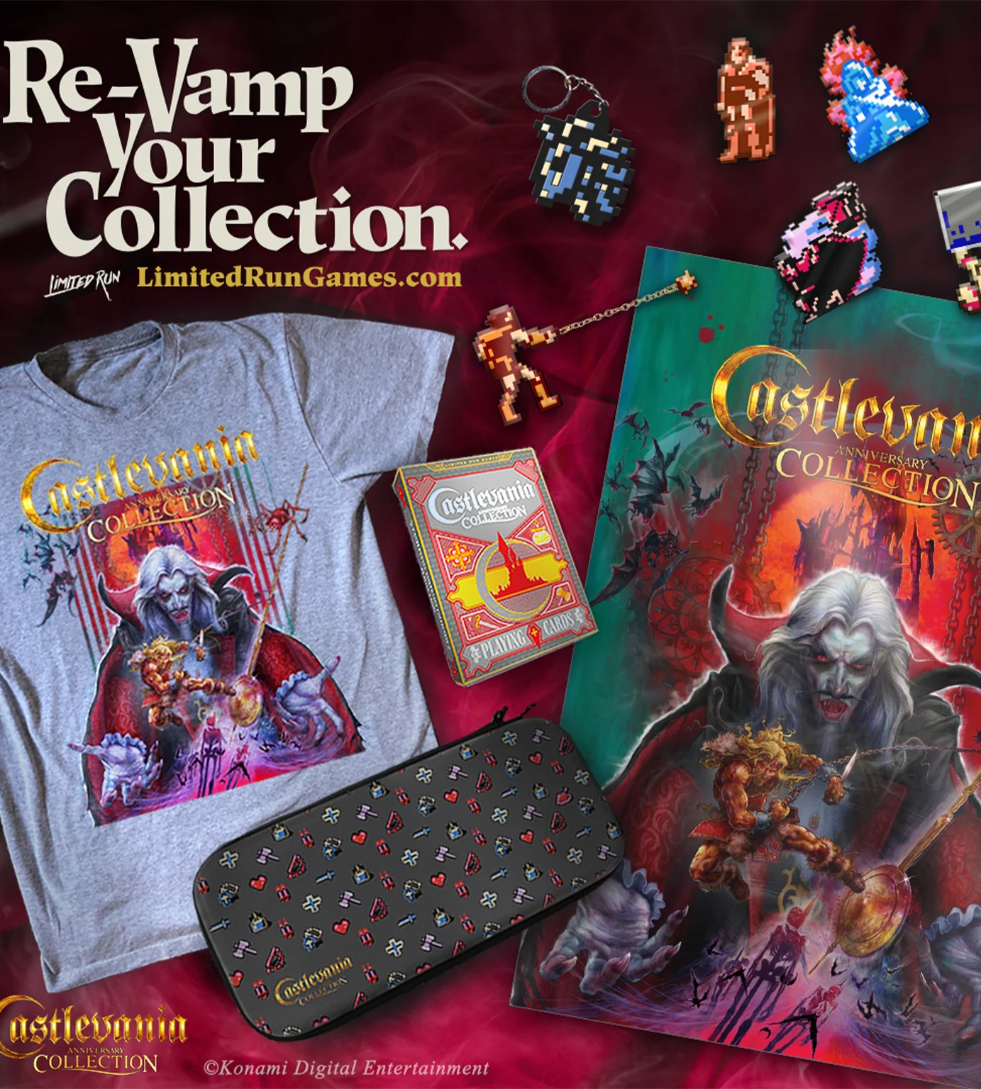 Castlevania Anniversary Collection - Simon Chain Whip Enamel Pin