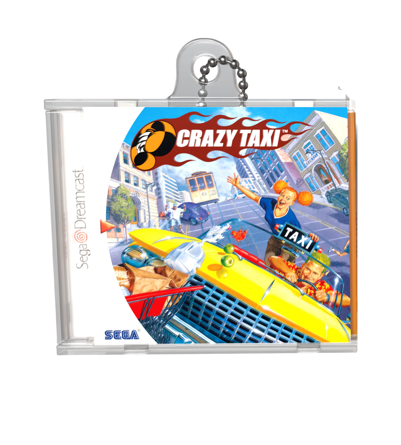 Crazy Taxi Game Case Keychain