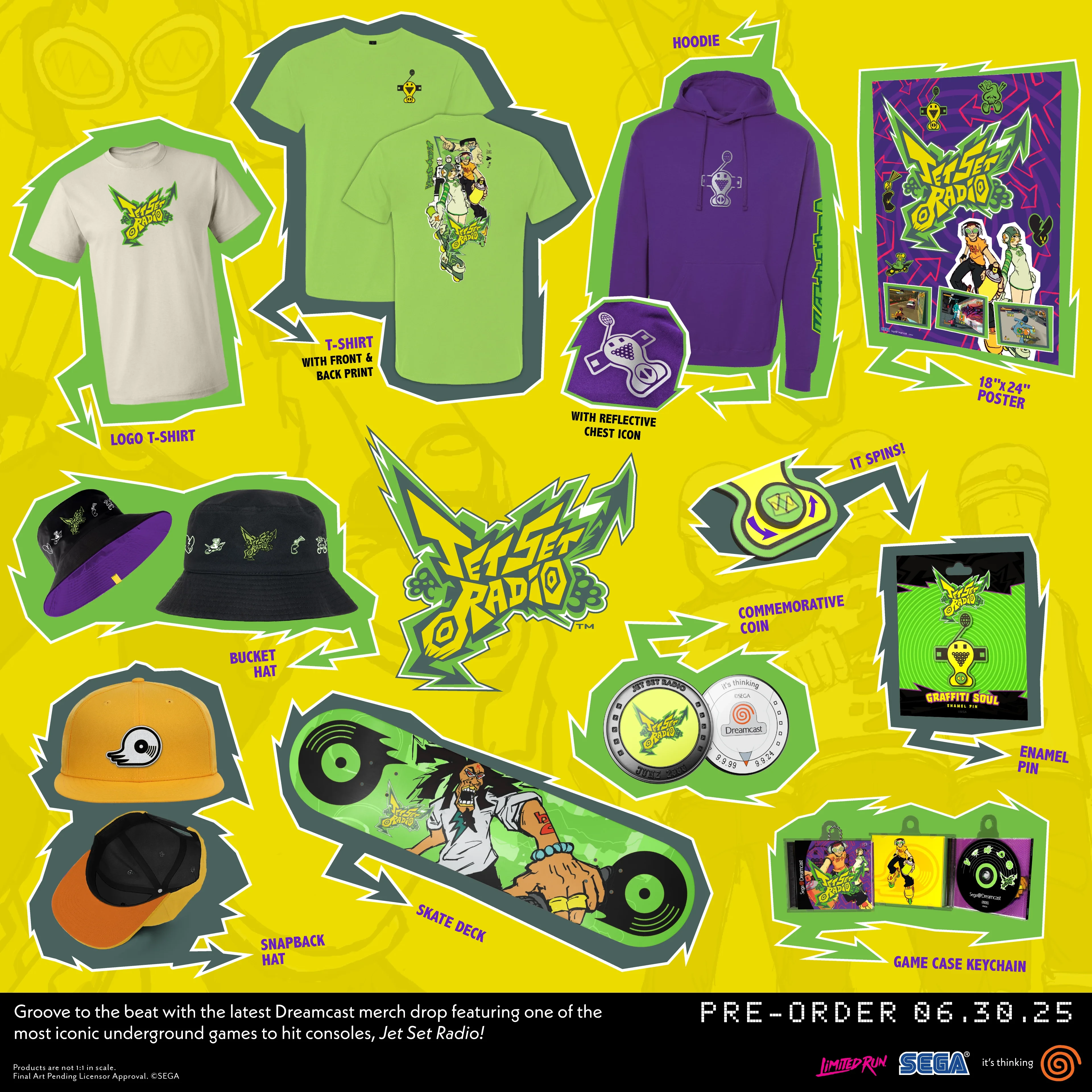 Jet Set Radio Skate Deck
