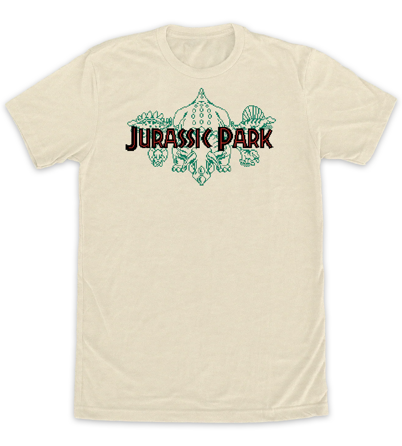 Jurassic Park Triceratops Pixel T-Shirt